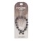 Earth's Jewels Semi-Precious Hematite Natural Grey Round Bracelet, Rhombus Charm
